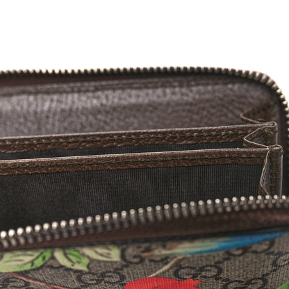 Gucci GG Supreme Monogram Tian Zip Around Card Case Wallet Beige Multicolor New Acero 8 of 8