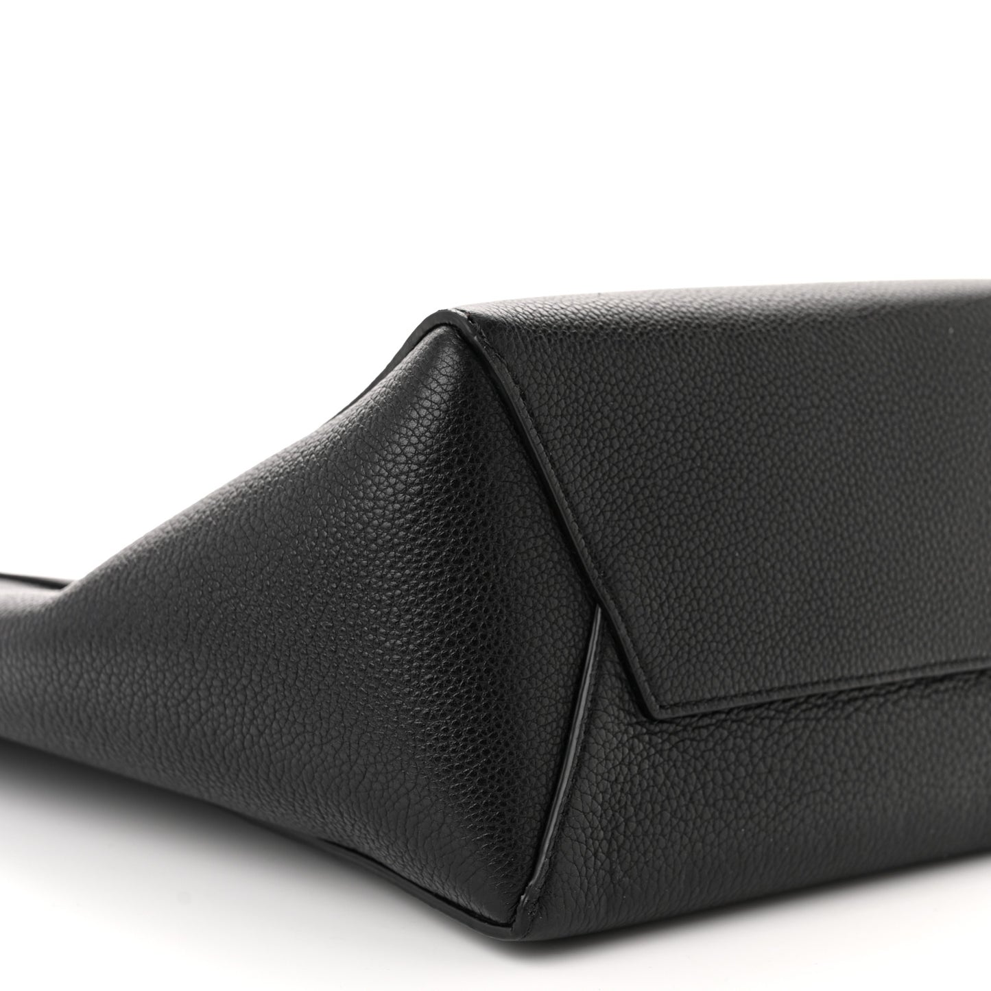 Soft Grained Calfskin Small Sangle Bucket Bag Black