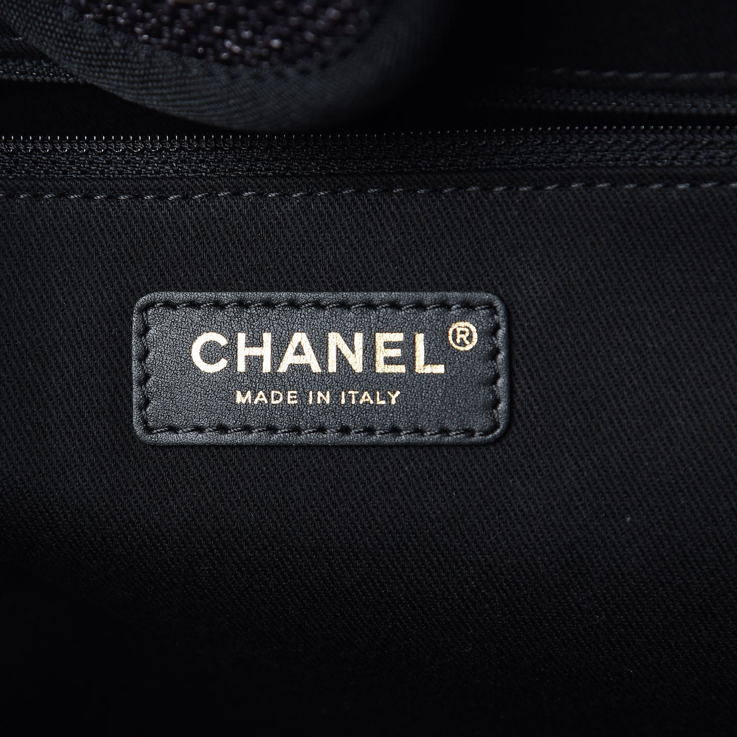 Woven Straw Raffia Large Deauville Tote Black