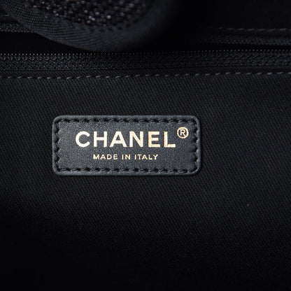 Chanel Woven Straw Raffia Large Deauville Tote Black 6 of 9