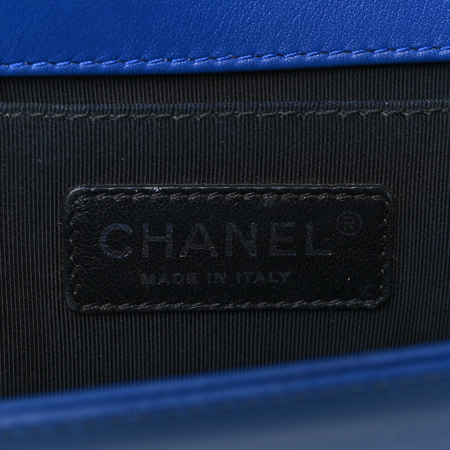 Chanel Patent Calfskin Quilted Medium Plexiglass Boy Flap Blue 6 of 9