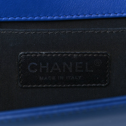 Chanel Patent Calfskin Quilted Medium Plexiglass Boy Flap Blue 6 of 9