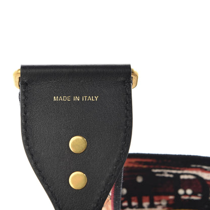 Christian Dior Canvas Embroidered Studded Floral Shoulder Strap Beige Multicolor 3 of 4