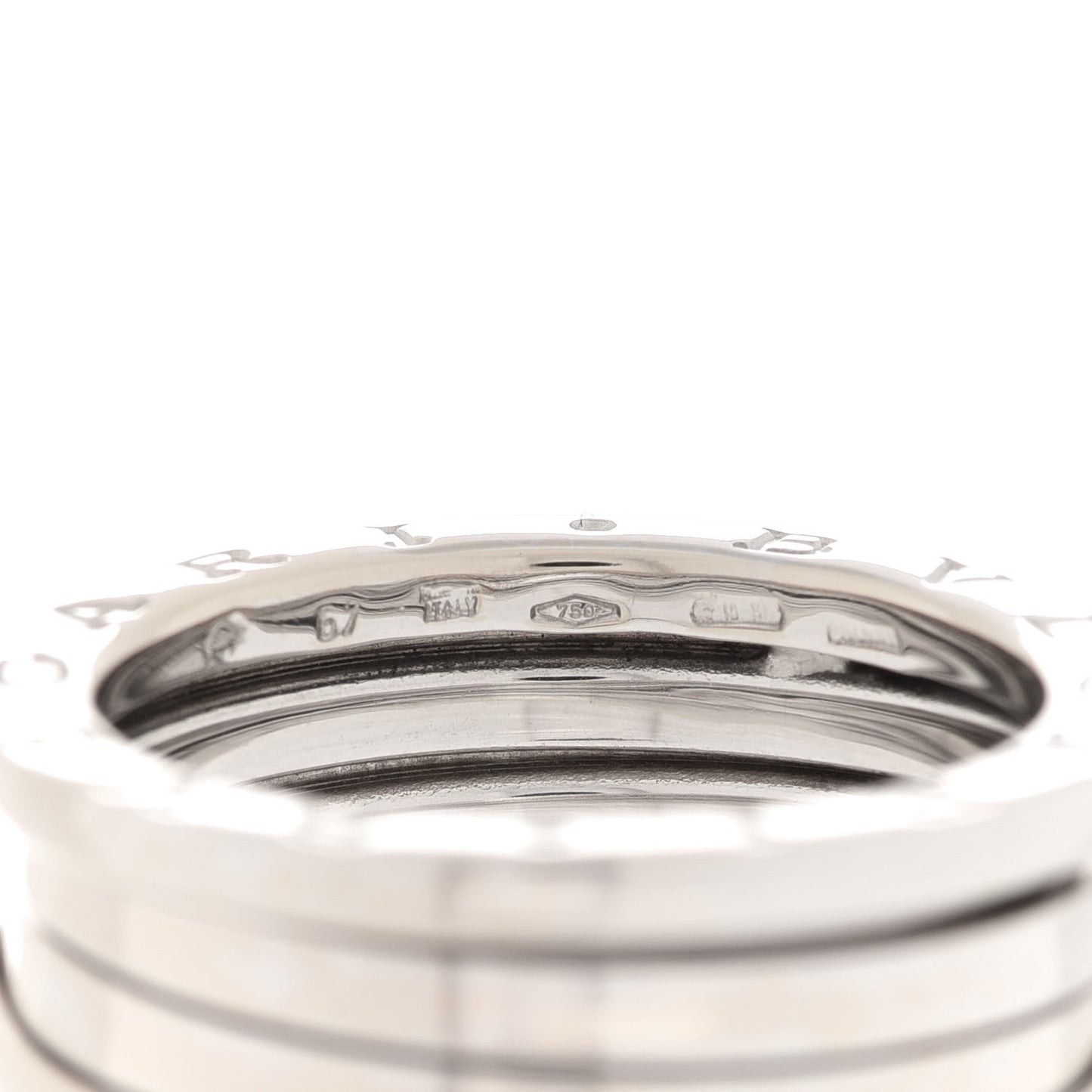 18K White Gold B.Zero1 Three-Band Ring 57 8
