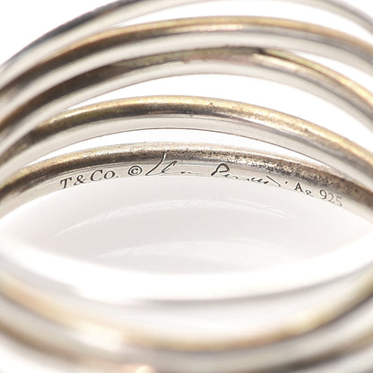 Tiffany Sterling Silver Elsa Peretti 5 Row Wave Ring 51 5.75 4 of 4