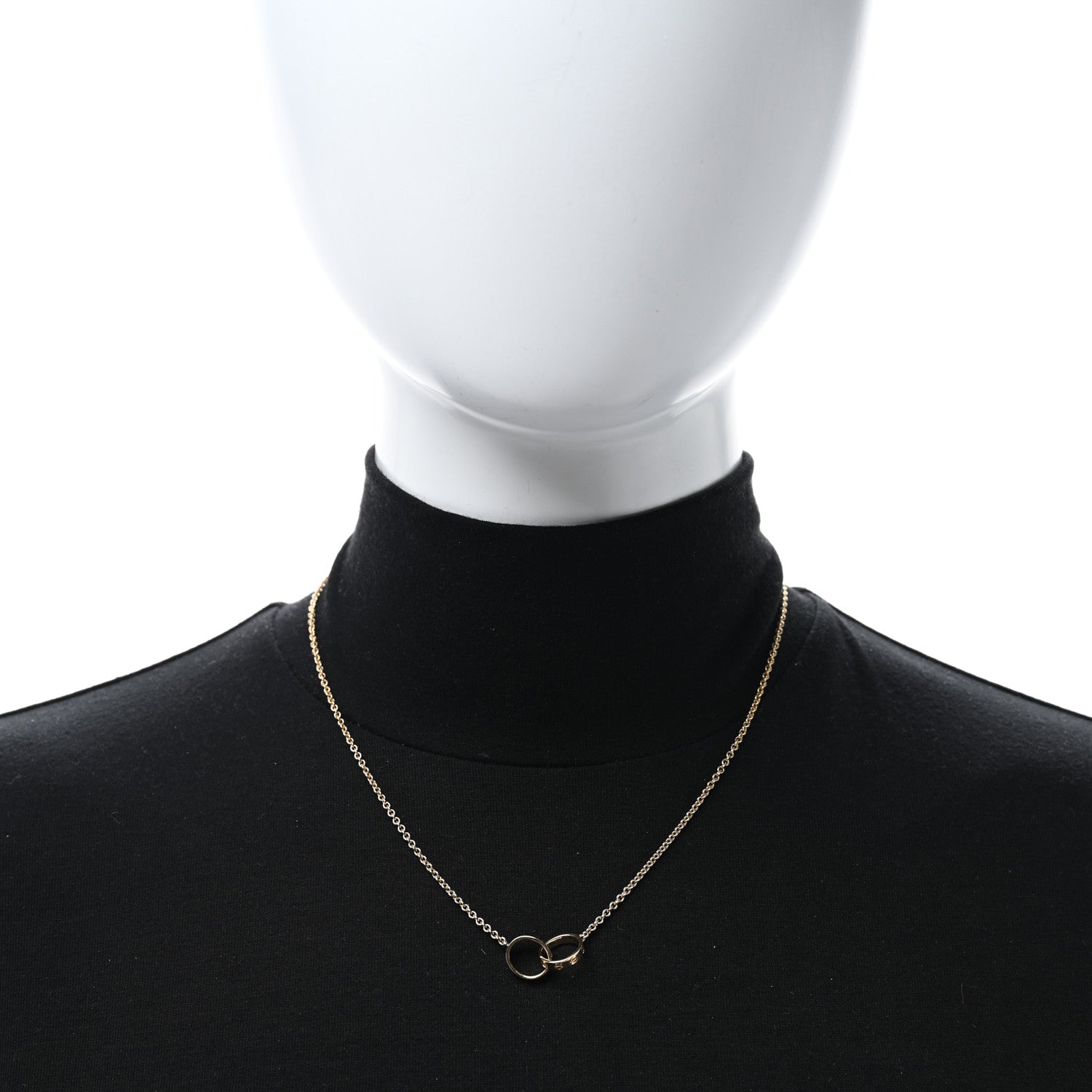 Cartier 18K Yellow Gold Interlocking LOVE Necklace 2 of 5