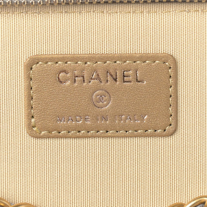 Chanel Lambskin Quilted Small Pearl Crush Vanity Case With Chain Grey 6 of 9