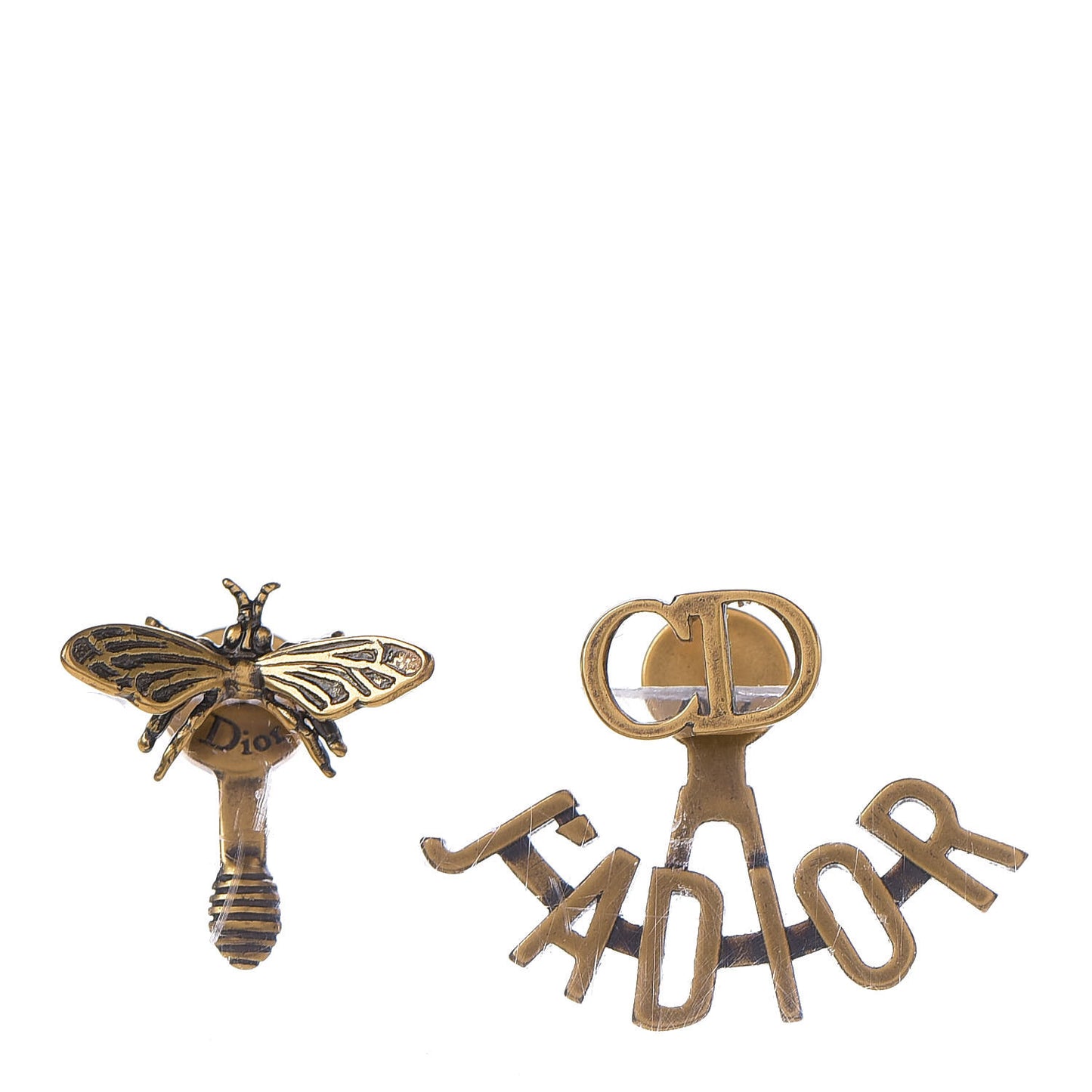 Metal J'Adior Earrings Aged Gold