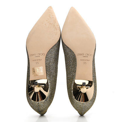Jimmy Choo Glitter Fabric Amelia Pumps 35 Light Bronze 5 of 10