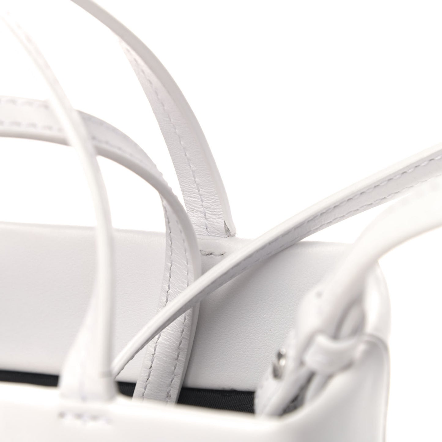 Calfskin Sheeo Mini Crossbody Shopper White