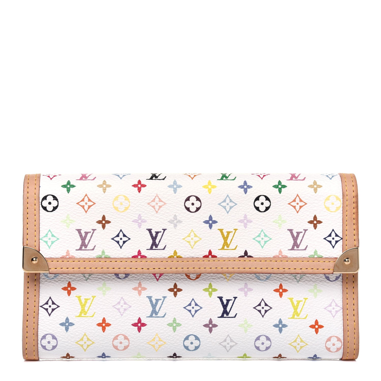 Louis Vuitton Monogram Multicolor Porte Tresor International Wallet White 1 of 13