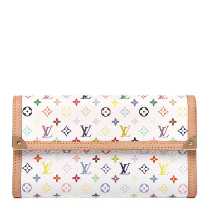 Louis Vuitton Monogram Multicolor Porte Tresor International Wallet White 1 of 13