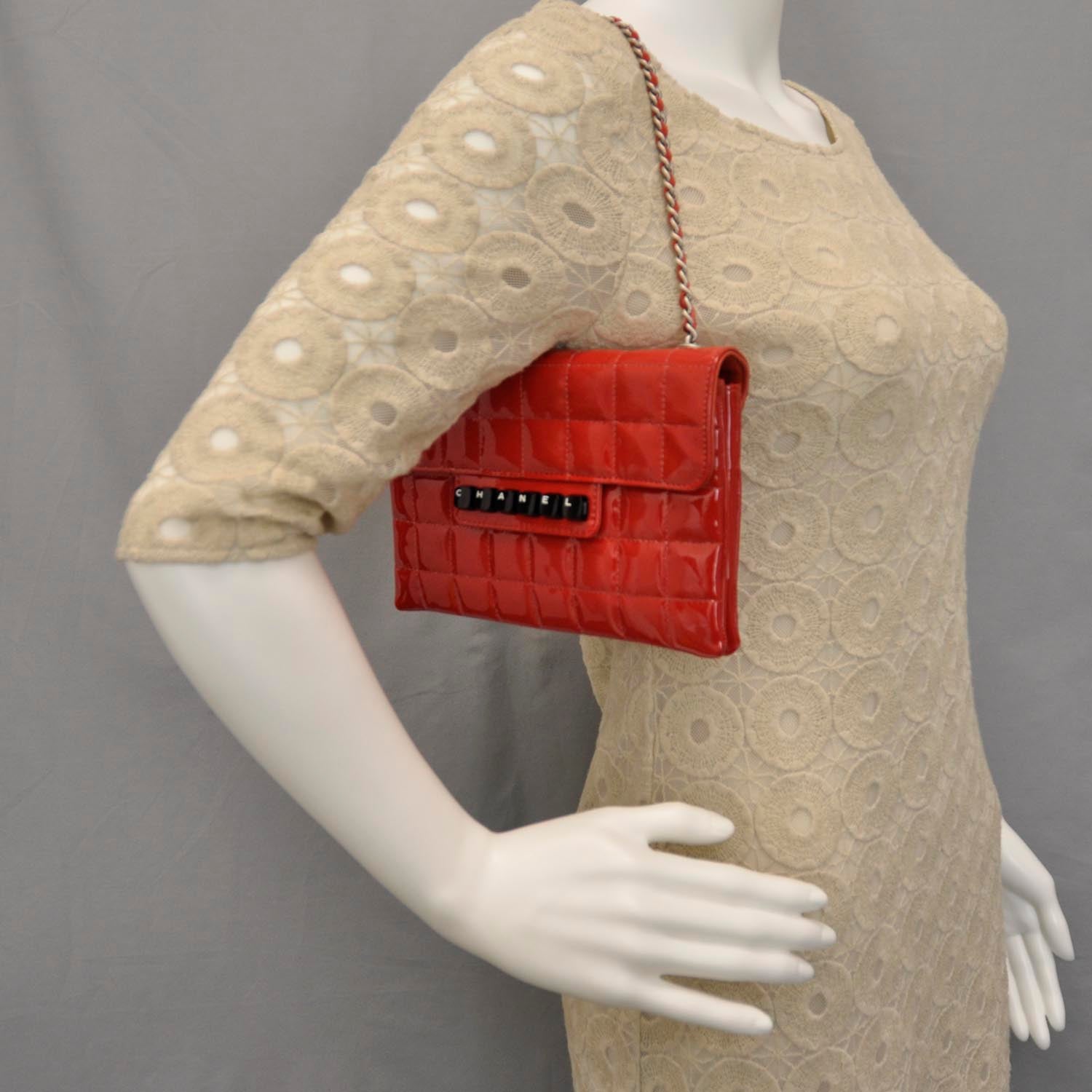 Chanel Patent Computer Keys Flap Red 3 of 8