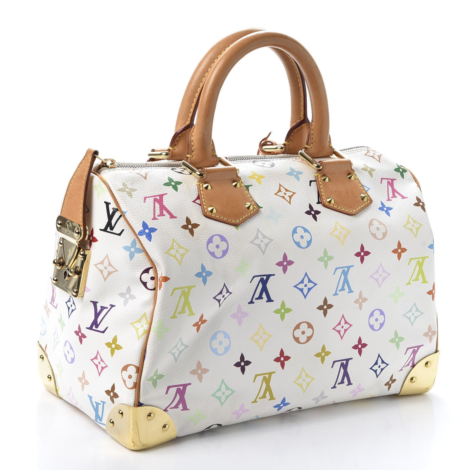 Louis Vuitton Monogram Multicolor Speedy 30 White 2 of 8