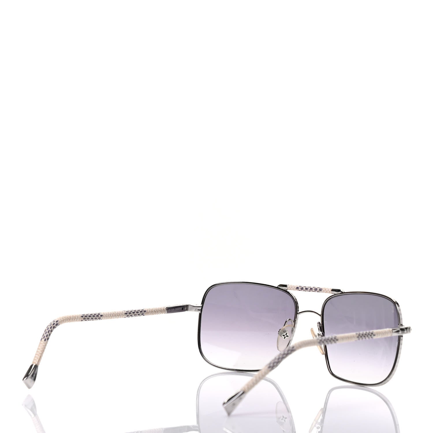 Louis Vuitton Damier Azur Conspiration Pilote Aviator Sunglasses Z0297U 3 of 6