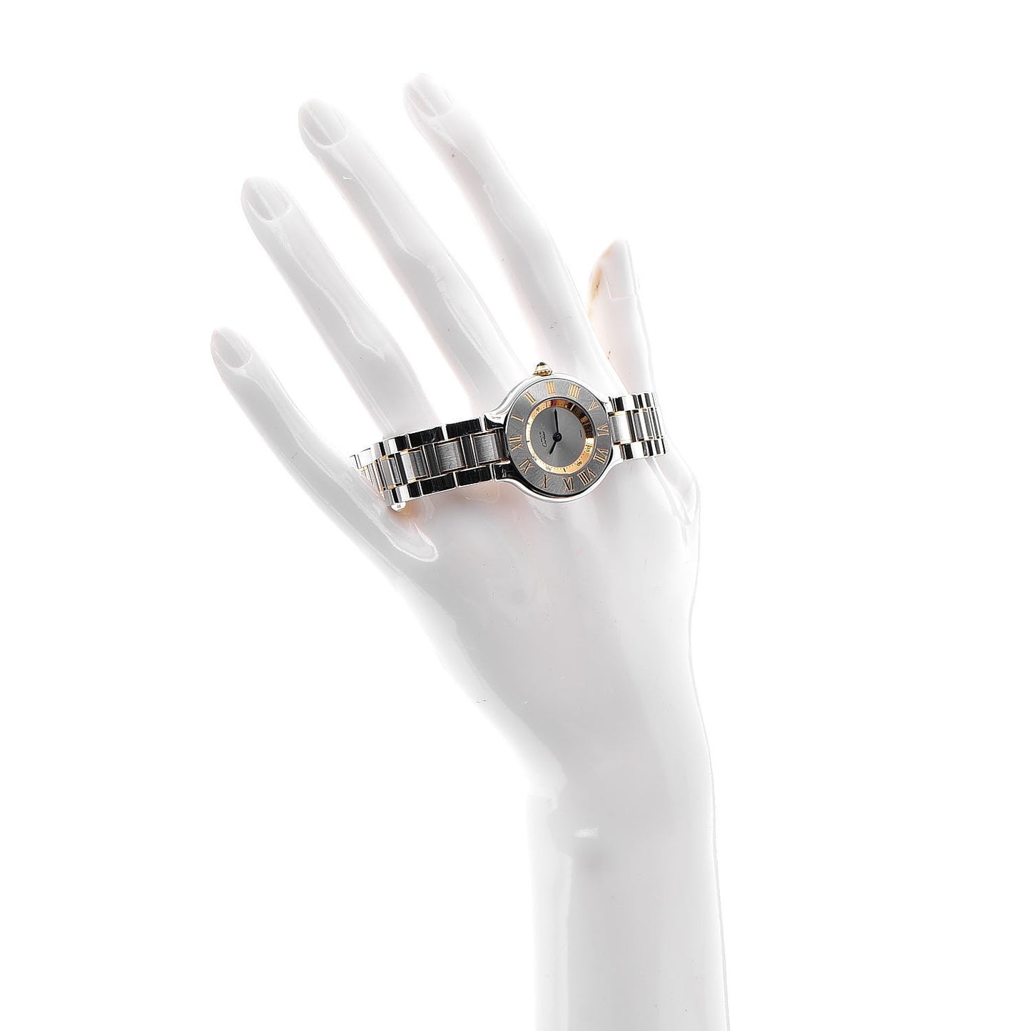 Stainless Steel 18K Yellow Gold 28mm Must De 21 Quartz Watch
