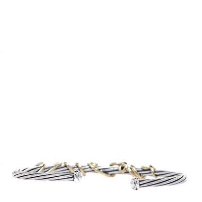 David Yurman Sterling Silver 14K Yellow Gold DY Whispers I Love You Bracelet 4 of 8