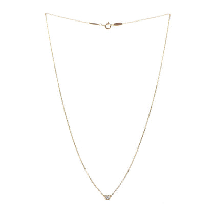 Tiffany 18K Yellow Gold Diamond .14ct Elsa Peretti Diamonds by the Yard Pendant Necklace 3 of 5