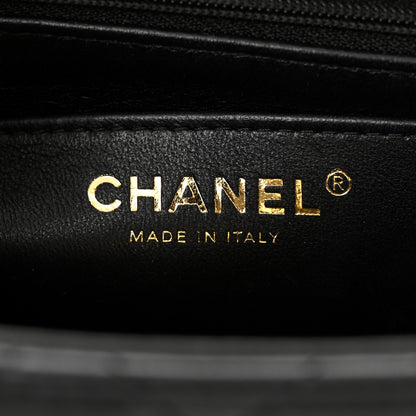 Chanel Lambskin Quilted Mini Top Handle Rectangular Flap Black 5 of 10