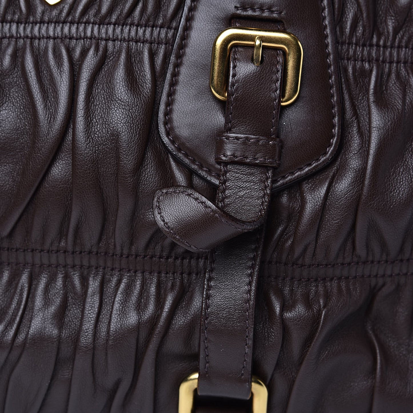 Nappa Gaufre Dome Satchel Caffe