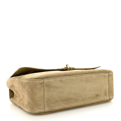 Chanel Suede Calfskin Small Souplissimo Maxi Flap Dark Beige 8 of 21