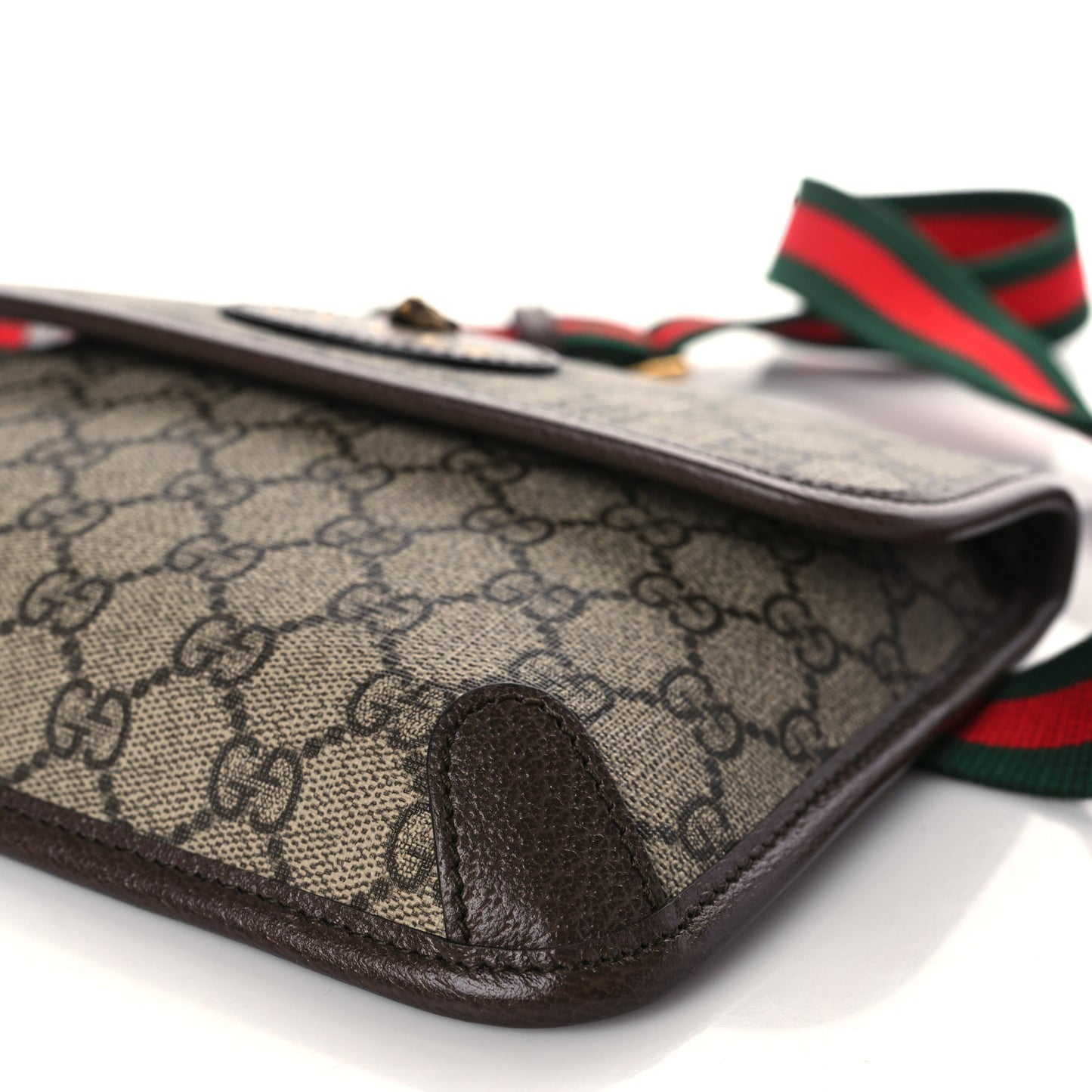 GG Supreme Monogram Neo Vintage Web Belt Bag Brown