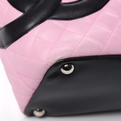 Chanel Calfskin Quilted Large Cambon Tote Pink Black 9 of 11