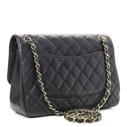 Chanel Caviar Quilted Jumbo Double Flap Black 3 of 14