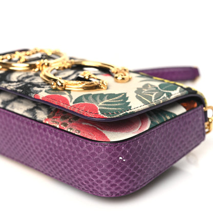 Dolce & Gabbana Patchwork Snakeskin Brocade DG Girls Chain Shoulder Bag Multicolor 9 of 12
