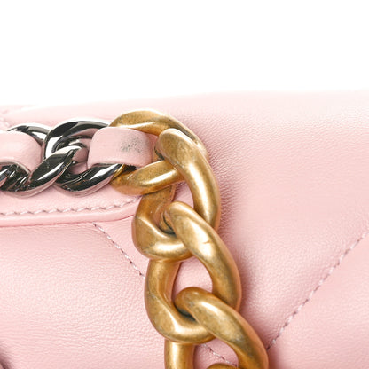 Chanel Lambskin Quilted Medium Chanel 19 Flap Light Pink 10 of 10