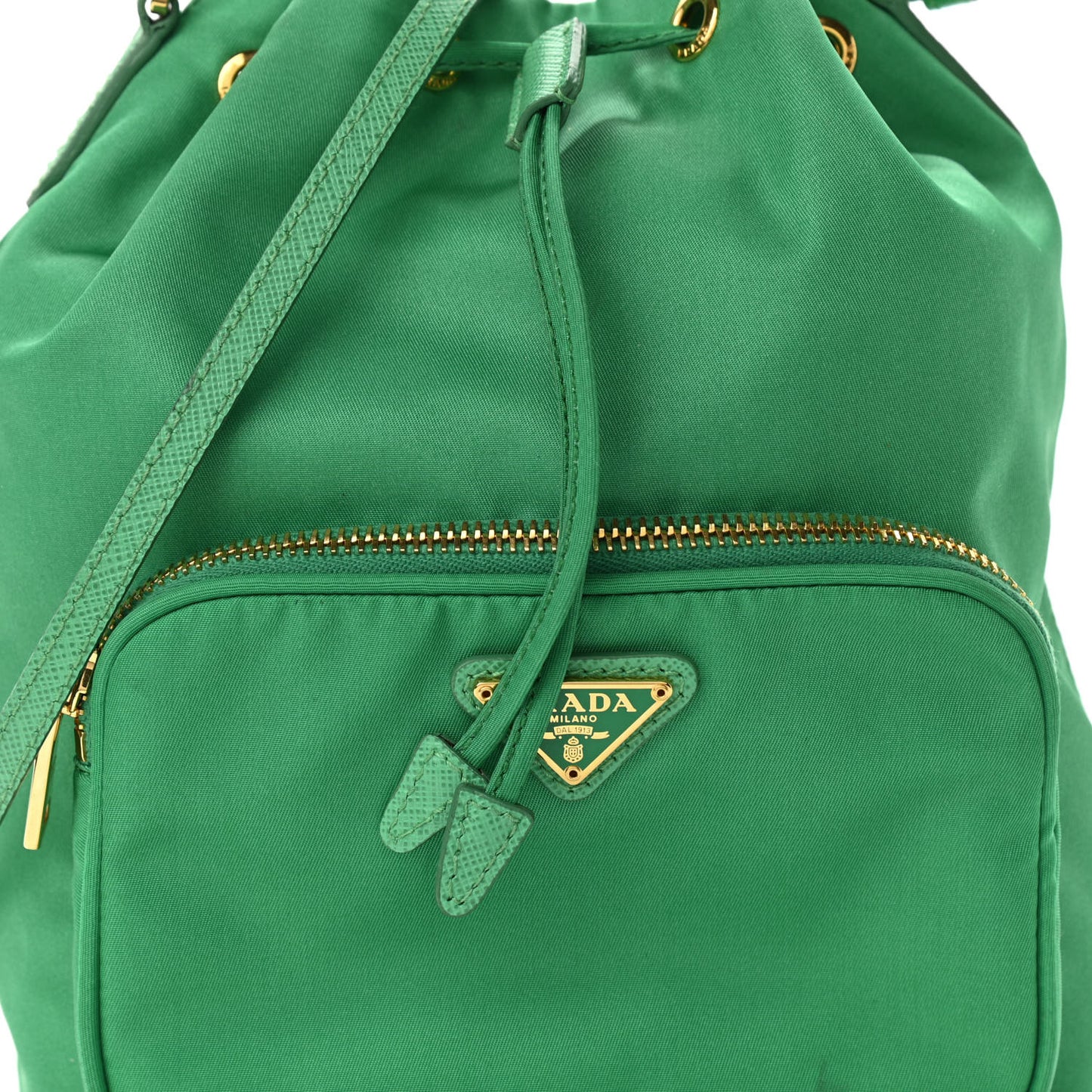 Re-Nylon Saffiano Mini Bucket Crossbody Bag Menta