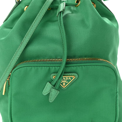 Prada Re-Nylon Saffiano Mini Bucket Crossbody Bag Menta 7 of 9