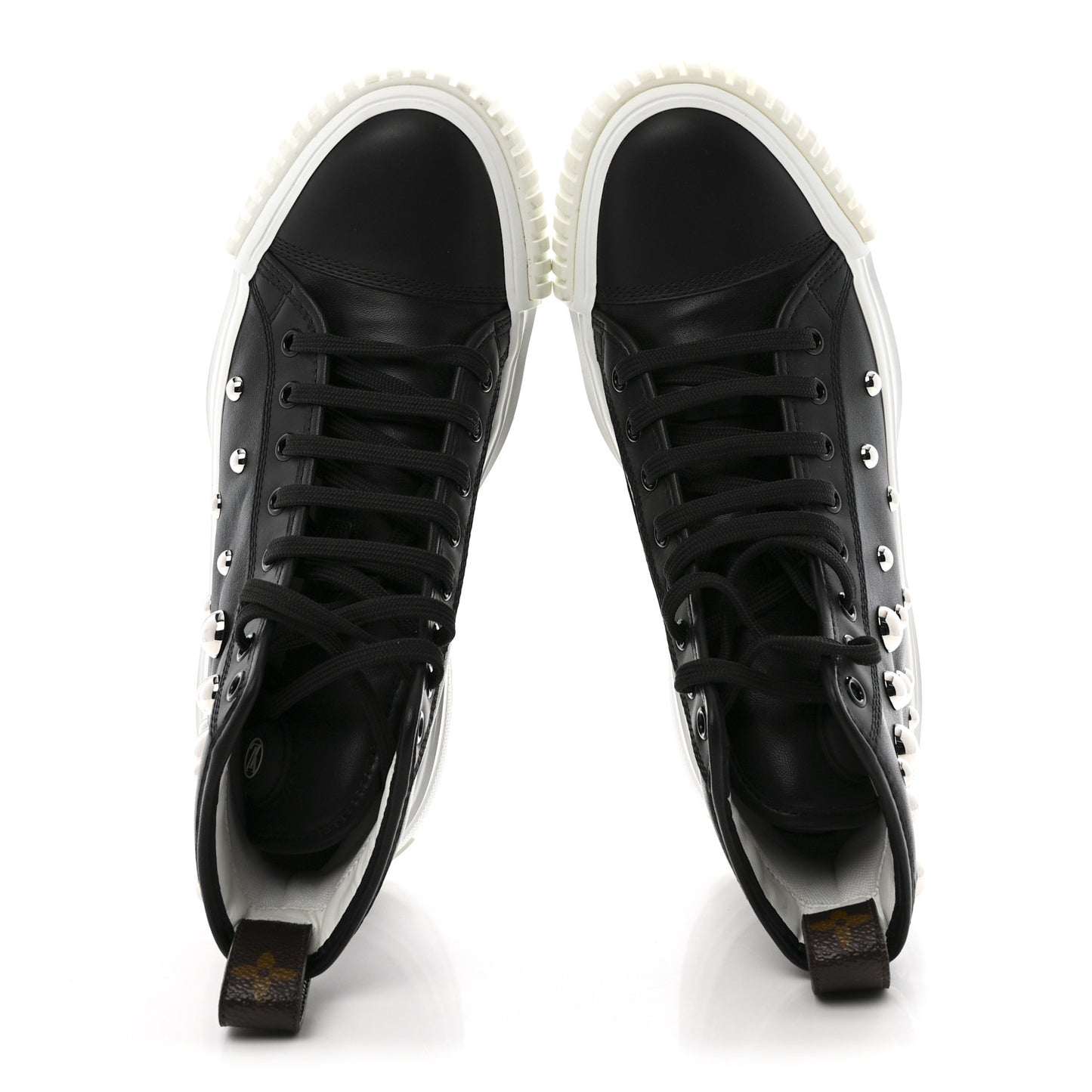 LV X YK Lambskin Squad Sneaker Boot 38 Black