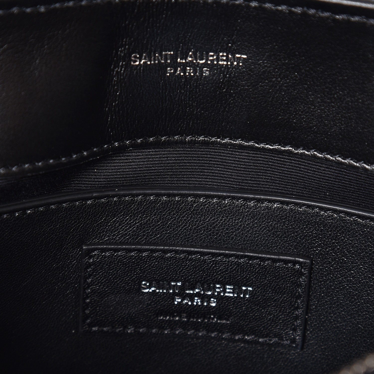 Saint Laurent Calfskin Y Quilted Monogram Small Loulou Chain Satchel Black 6 of 8