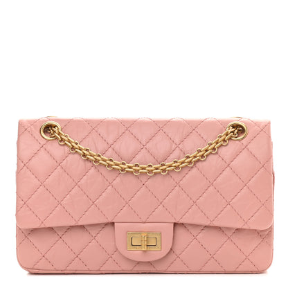 Chanel Aged Calfskin Quilted 2.55 Reissue 225 Flap Pink 1 of 11