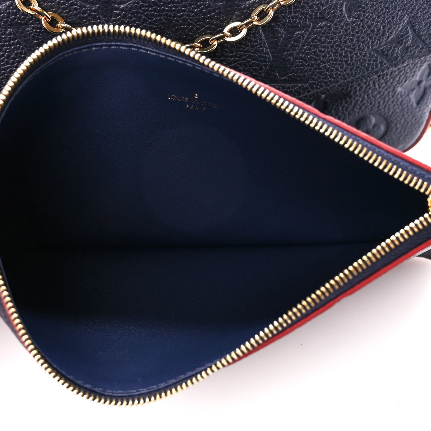 Louis Vuitton Empreinte Pochette Felicie Chain Wallet Marine Rouge 7 of 17