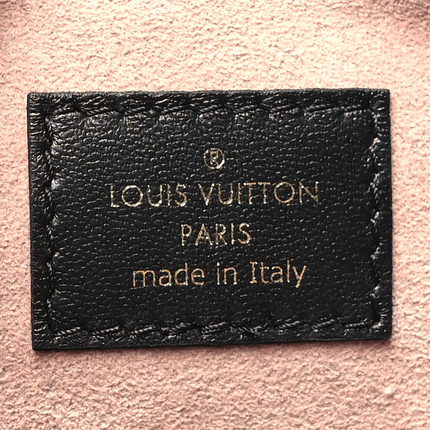 Lambskin Embossed Monogram Coussin PM Black