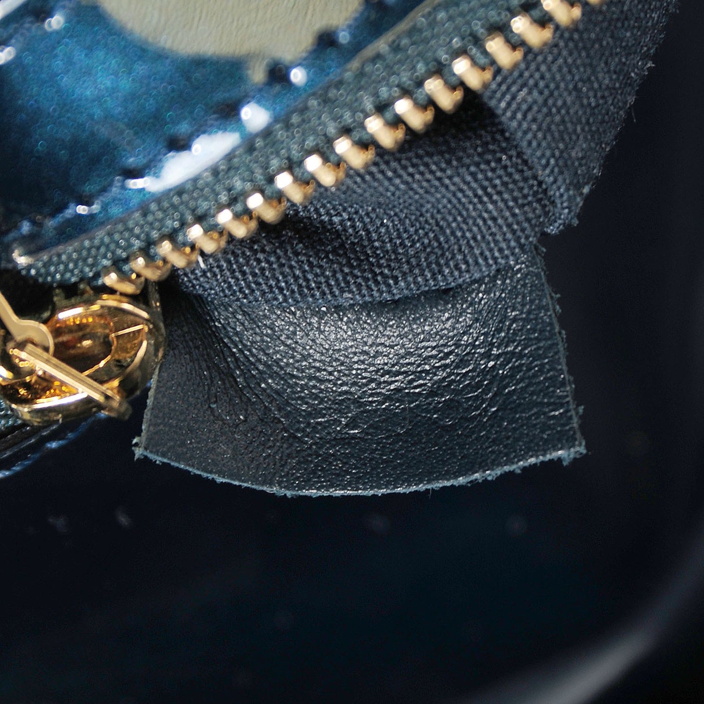 Patent Sobe Clutch Blue Nuit