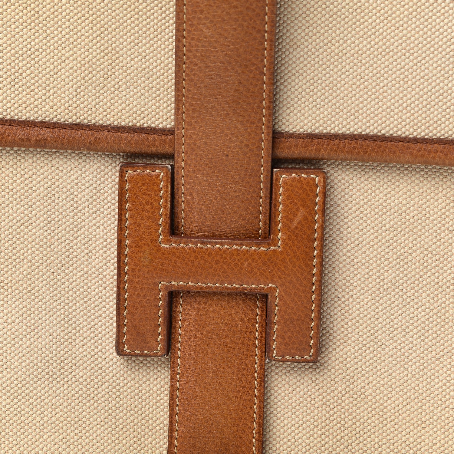 Hermes Peau Porc Toile Jige PM Clutch 8 of 12