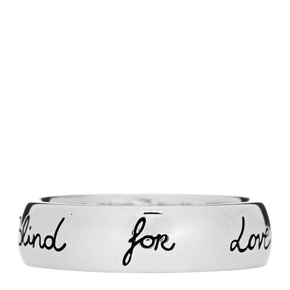 Gucci Sterling Silver Blind for Love Band Ring 50 5.5 1 of 5