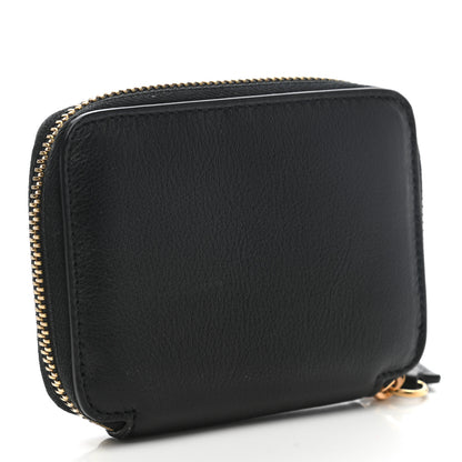 Versace Calfskin Medusa Compact Zip Around Wallet Black 3 of 7