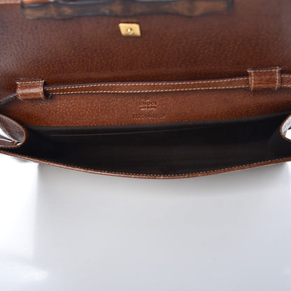 Gucci Monogram Bamboo Bar Clutch Brown 5 of 6