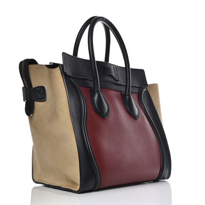 Celine Smooth Calfskin Suede Mini Tri-Color Luggage Rust 3 of 12