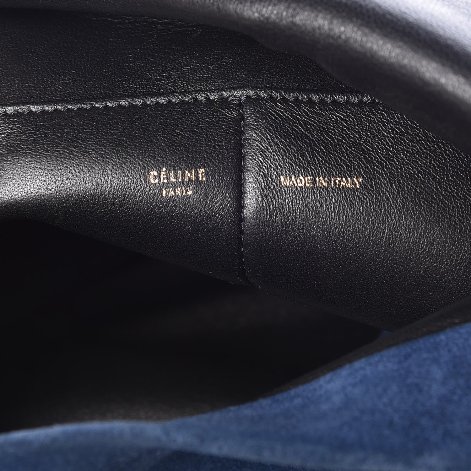Celine Suede Medium Gourmette Ocean Blue 6 of 11