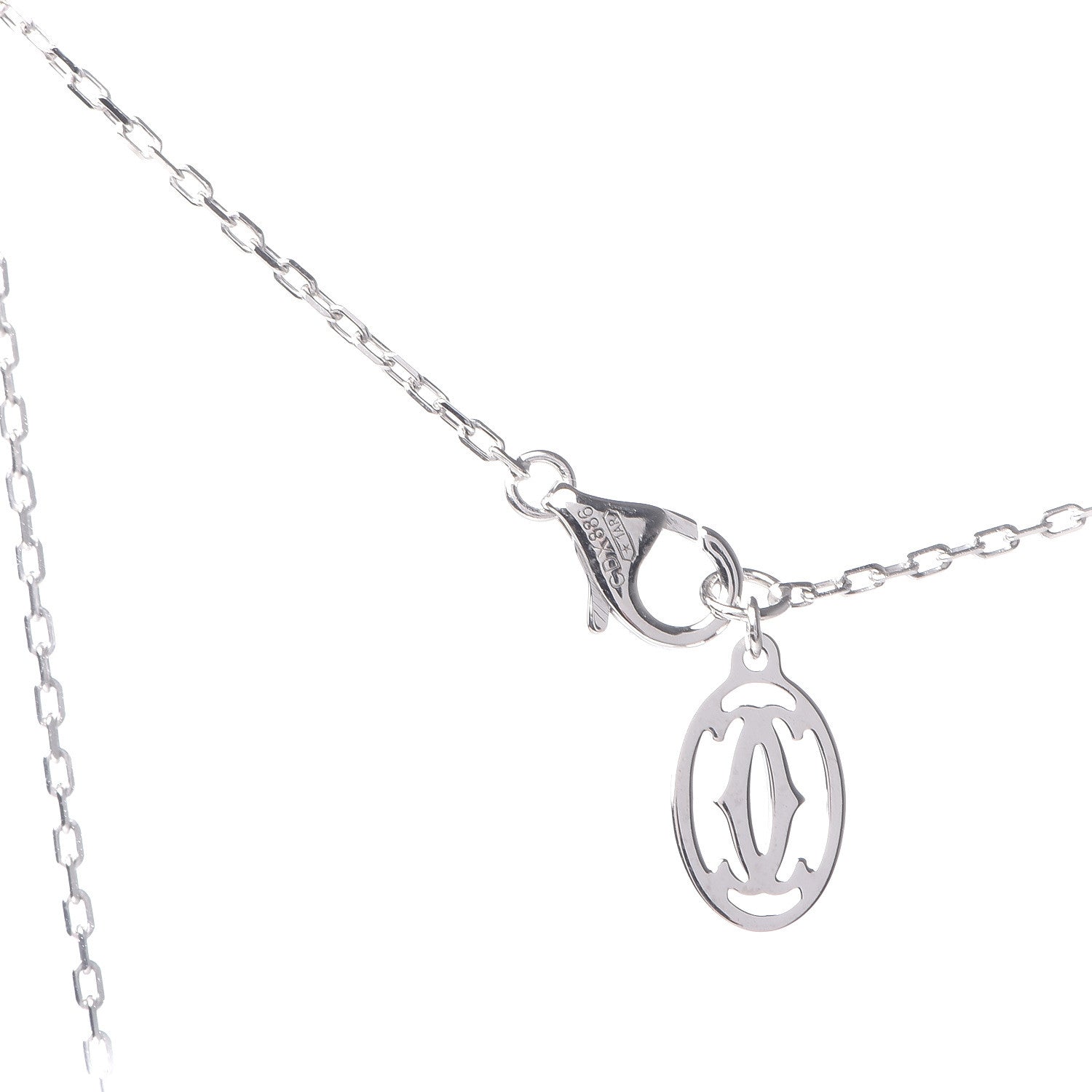 Cartier 18K White Gold Diamond SM D'Amour Pendant Necklace 5 of 7