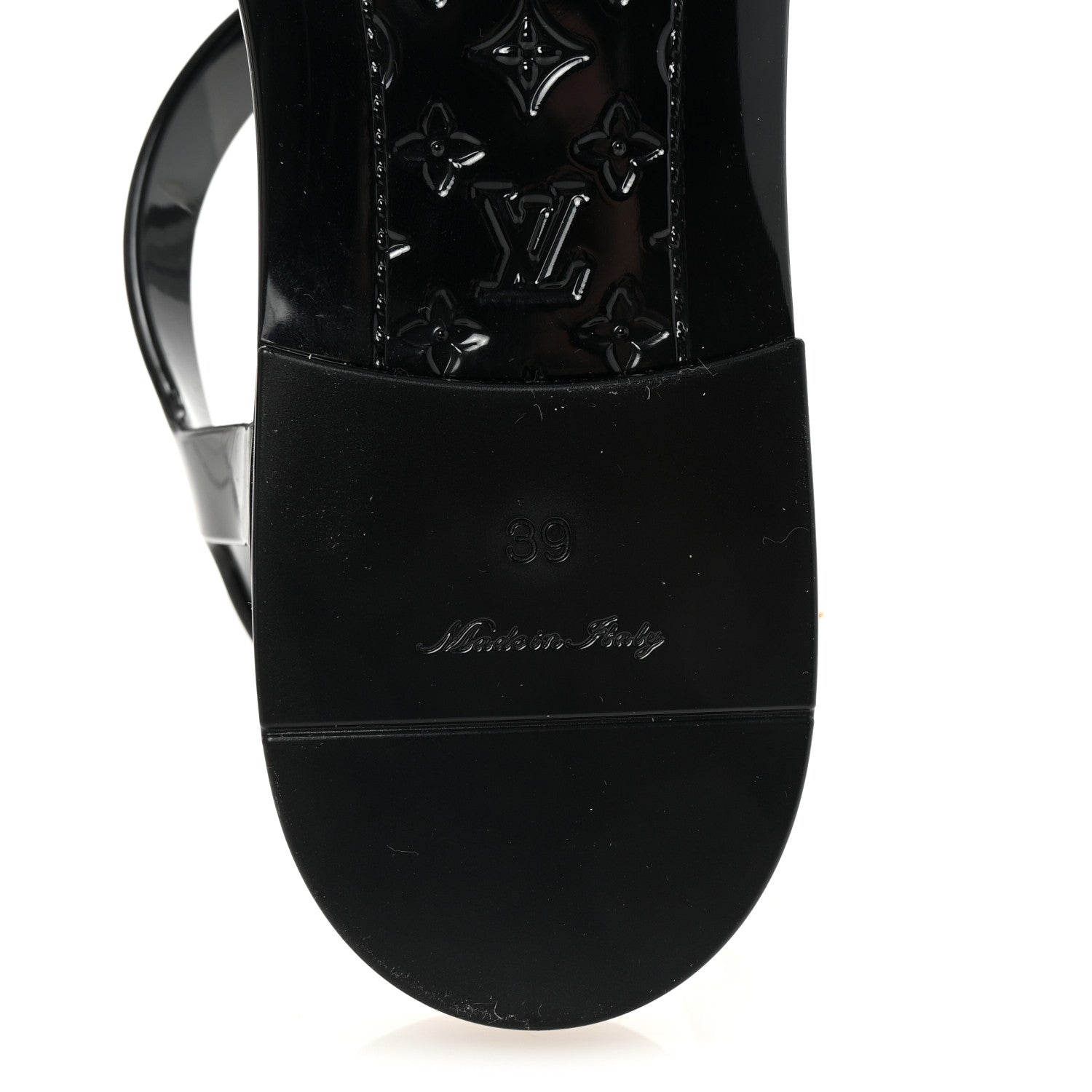 Louis Vuitton Rubber Bikini Thong Flat Sandals 39 Black 7 of 8