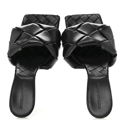 Bottega Veneta Nappa Maxi Intrecciato Lido Mule Sandals 38 Black 2 of 9
