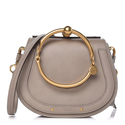 Chloe Calfskin Suede Small Nile Bracelet Bag Motty Grey 1 of 10