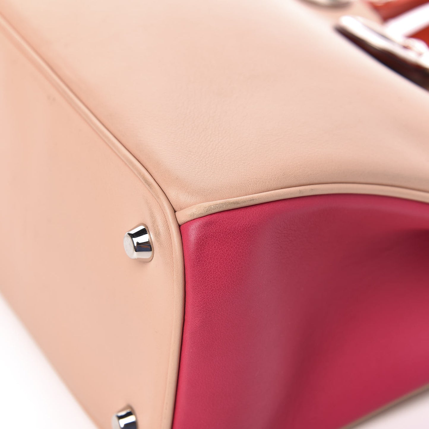 Smooth Calfskin Medium Tri-Color Diorissimo Tote Pink Fuchsia Orange