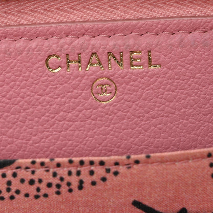 Chanel Goatskin Zip Around Wallet  Pink 6 of 10